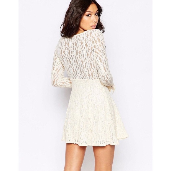 Free People Ivory Keyhole Mini Dress - Picture 2 of 7